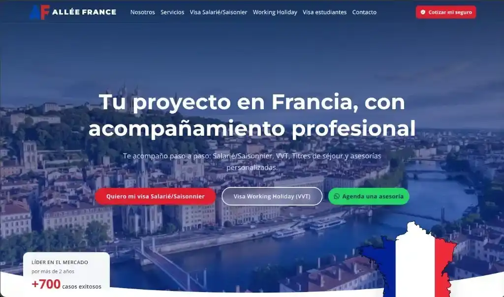 Captura del proyecto Web Allee France